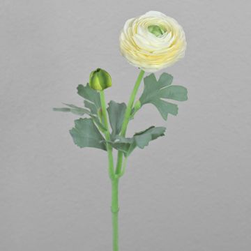 Ranúnculo artificial CADISS, color crema, 50 cm, Ø 7,5 cm