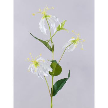 Flor artificial de gloriosa MAFIRNA, blanco y verde, 80 cm Flor artificial de gloriosa MAFIRNA, blanco y verde, 80 cm