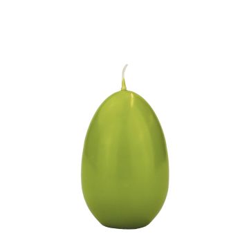Vela de huevo de Pascua LEONITA, verde, 9cm, 6cm, 16h - Made in Germany
