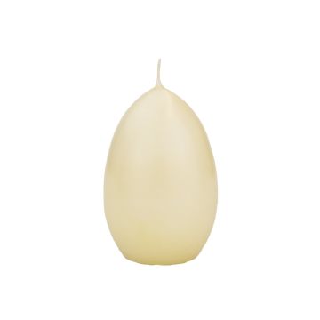 Vela de huevo de Pascua LEONITA, crema, 9cm, 6cm, 16h - Made in Germany