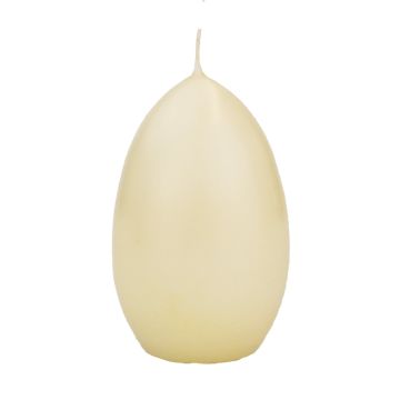 Vela de huevo de Pascua LEONITA, crema, 12cm, 8cm, 40h - Made in Germany