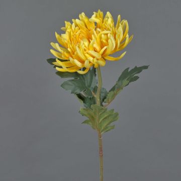 Flor decorativa crisantemo LINGYUN, amarillo-naranja, 65 cm, Ø 16 cm Flor decorativa crisantemo LINGYUN, amarillo-naranja, 65 cm, Ø 16 cm