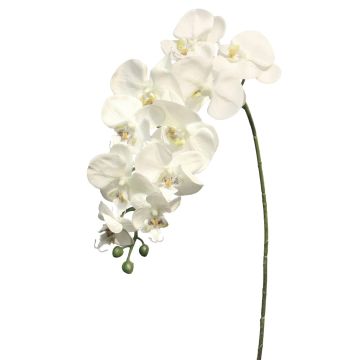 Rama artificial de orquídea Phalaenopsis JUANRU, blanca, 100 cm