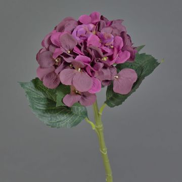 Flor artificial de hortensia FUXIANG, violeta, 50 cm, Ø 16 cm