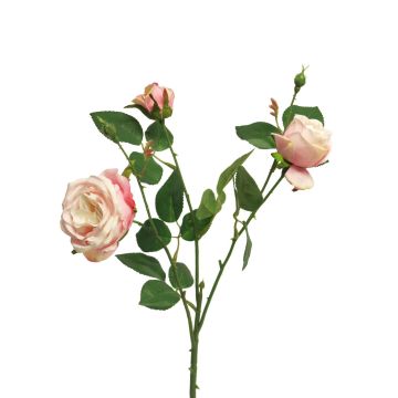 Rama de rosa de plástico SHIYUN, rosa-crema, 60 cm, Ø 3,5-8,5 cm