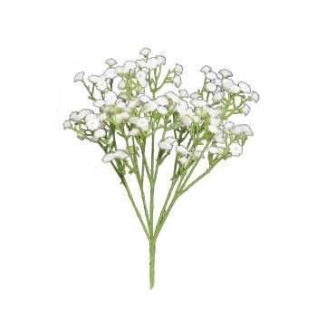 Ramo de gypsophila textil CECILIA, varilla blanca, 30 cm, Ø 1 cm Ramo de gypsophila textil CECILIA, varilla blanca, 30 cm, Ø 1 cm