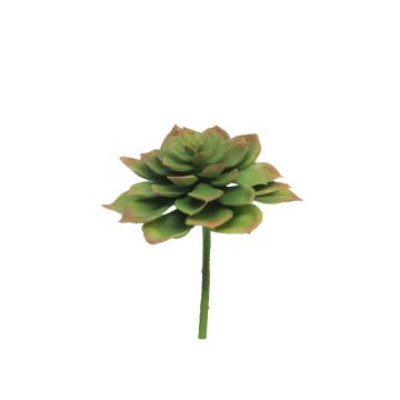 Echeveria morani XINYA de espuma sintética en varilla, verde-rojo, 17 cm