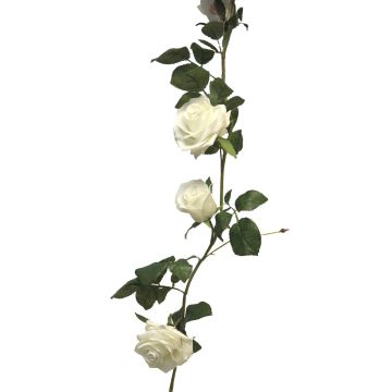 Guirnalda de flores decorativas KAILIN, blanco, 145cm