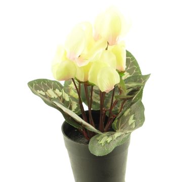 Flor artificial de ciclamen XIAOGUO en maceta decorativa, amarillo-rosa, 25 cm Flor artificial de ciclamen XIAOGUO en maceta decorativa, amarillo-rosa, 25 cm