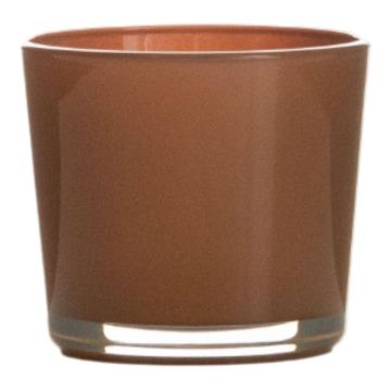Maceta de cristal ALENA, marrón toffee, 19 cm, Ø 19 cm Maceta de cristal ALENA, marrón toffee, 19 cm, Ø 19 cm