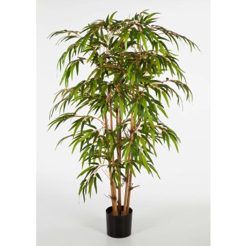 Planta de bambú falso HIROSHI, tallos de bambú natural, 120cm