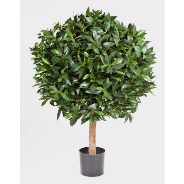 Bola artificial de laurel cerezo TIBERIUS, tronco natural, frutas, 100cm, Ø80cm