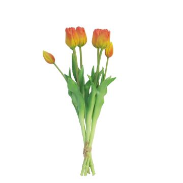 Ramo de tulipanes de tela LONA, amarillo anaranjado, 45 cm, Ø 15 cm Ramo de tulipanes de tela LONA, amarillo anaranjado, 45 cm, Ø 15 cm