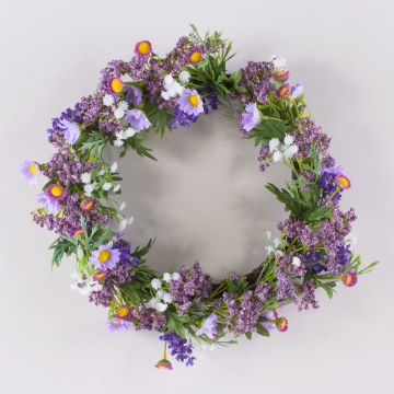 Corona decorativa de lavanda AJILA, gypsophila, margaritas, morada, Ø 30 cm Corona decorativa de lavanda AJILA, gypsophila, margaritas, morada, Ø 30 cm