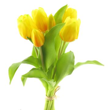 Ramo de tulipanes de tela LONA, amarillo, 30cm Ramo de tulipanes de tela LONA, amarillo, 30cm