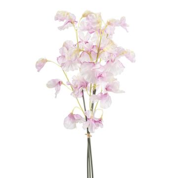 Ramo artificial de Lathyrus KIDO, rosa y blanco, 50 cm