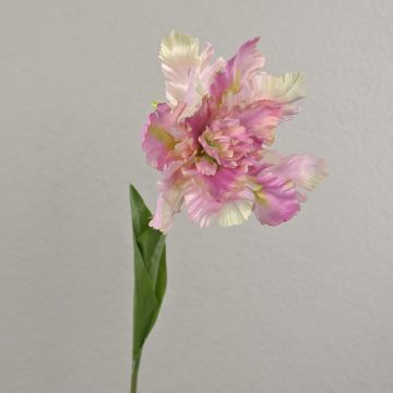 Flor decorativa tulipán loro ALISCHA, lila y crema, 70 cm, Ø 19 cm Flor decorativa tulipán loro ALISCHA, lila y crema, 70 cm, Ø 19 cm