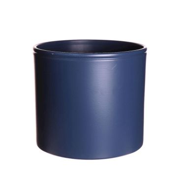 Maceta ALCHIBA de cerámica, azul índigo mate, 25,7cm, Ø27,8cm