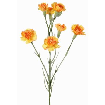 Rama decorativa de clavel PIARA, naranja-amarillo, 60 cm, Ø 3-5 cm