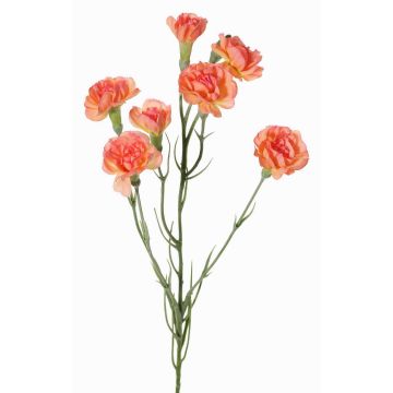 Rama decorativa de clavel PIARA, salmón, 60 cm, Ø 3-5 cm