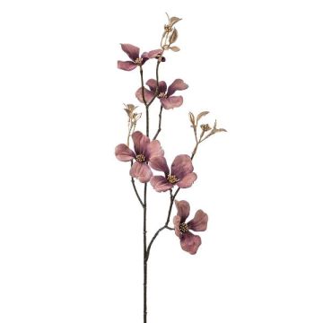 Rama artificial de cornejo KROVEX, morado y dorado, 70 cm