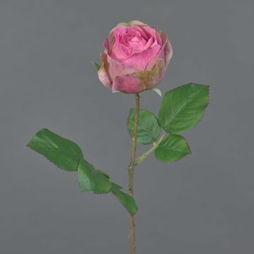Flor artificial decorativa rosa POPI, rosa y verde, 55 cm, Ø 7 cm Flor artificial decorativa rosa POPI, rosa y verde, 55 cm, Ø 7 cm