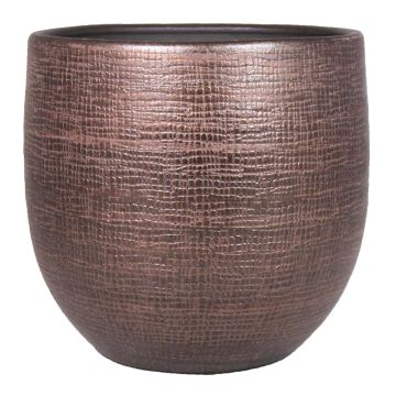 Macetero de cerámica AGAPE con grano, cobre, 27cm, Ø28cm