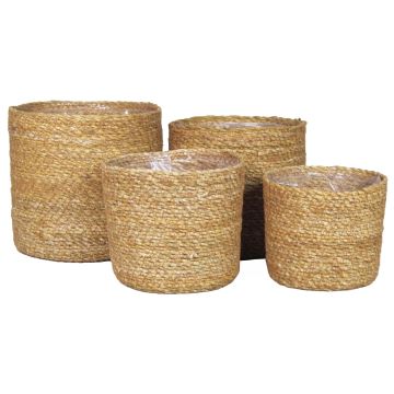 Cesta de hierba marina AMPARO, 4 piezas, beige, 12-19cm, Ø13-20cm