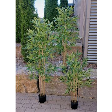 Árbol de bambú artificial SEUMAS, troncos naturales, 120 cm