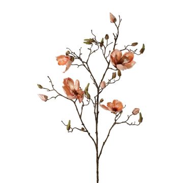 Rama de magnolia textil JACKA, color salmón, 105 cm Rama de magnolia textil JACKA, color salmón, 105 cm