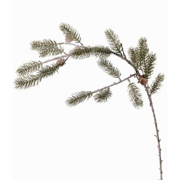 Rama artificial de abeto ORVILOS con piñas, verde-blanco, 85cm Rama artificial de abeto ORVILOS con piñas, verde-blanco, 85cm