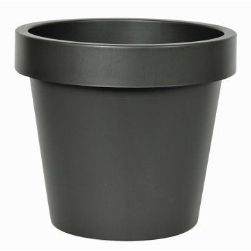 Macetero de plástico negro mate VOTHY, 18cm, Ø20cm