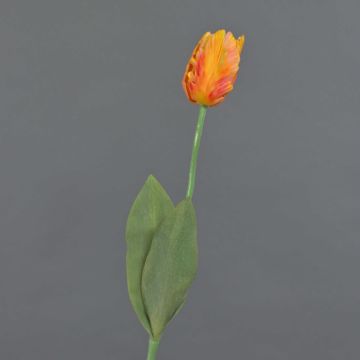 Flor textil «Tulipán de loro» UAKARI, naranja-amarillo, 65 cm, Ø 6 cm Flor textil «Tulipán de loro» UAKARI, naranja-amarillo, 65 cm, Ø 6 cm