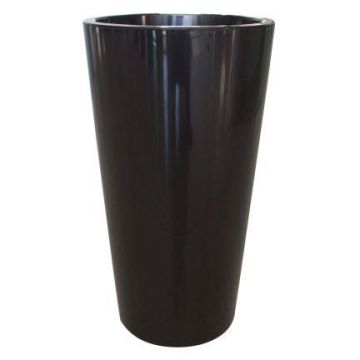 Maceta redonda alta THERESITA de plástico, con inserto y kit de riego, negra, 75 cm, Ø 40 cm Maceta redonda alta THERESITA de plástico, con inserto y kit de riego, negra, 75 cm, Ø 40 cm