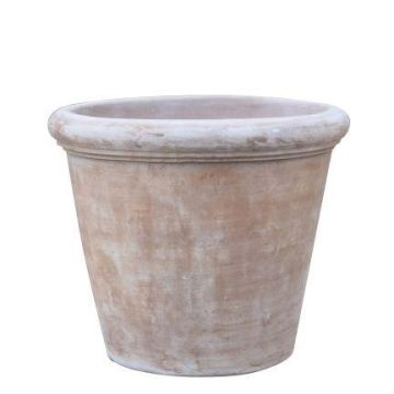 Maceta de terracota VIRELY, hecha a mano, patinada, marrón, 33 cm, Ø 36 cm Maceta de terracota VIRELY, hecha a mano, patinada, marrón, 33 cm, Ø 36 cm