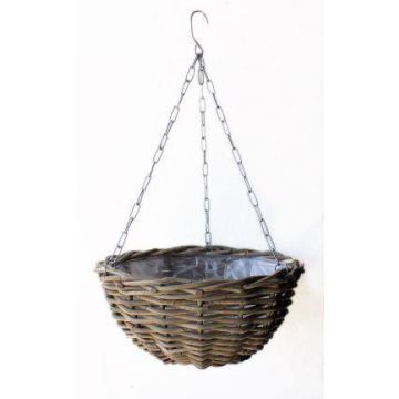 Maceta colgante de ratán RAZA, marrón, 12/50 cm, Ø 40 cm