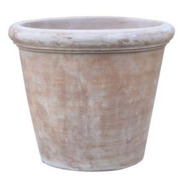 Maceta de terracota VIRELY, hecha a mano, patinada, marrón, 41 cm, Ø 46 cm Maceta de terracota VIRELY, hecha a mano, patinada, marrón, 41 cm, Ø 46 cm