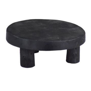 Soporte para plantas de madera KAILANI con patas, negro, 6cm, Ø15cm Soporte para plantas de madera KAILANI con patas, negro, 6cm, Ø15cm