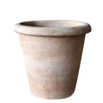 Maceta de terracota ELVORN, hecha a mano, patinada, marrón, 40 cm, Ø 42 cm Maceta de terracota ELVORN, hecha a mano, patinada, marrón, 40 cm, Ø 42 cm