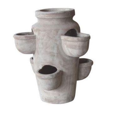 Macetero para hierbas aromáticas ILMORA de terracota, hecho a mano, marrón, 48 cm, Ø 41 cm Macetero para hierbas aromáticas ILMORA de terracota, hecho a mano, marrón, 48 cm, Ø 41 cm