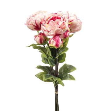 Ramo de flores artificiales de peonías VATANA, rosa-fucsia, 50 cm, Ø 18 cm