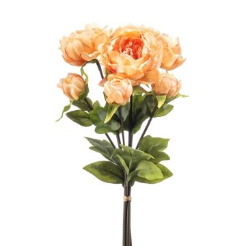 Ramo de flores artificiales de peonías VATANA, melocotón, 50 cm, Ø 18 cm