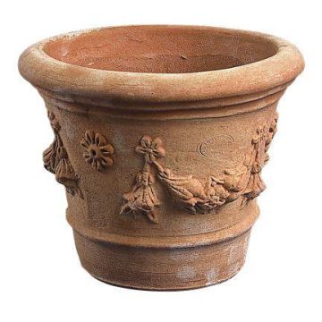 Maceta de terracota VONDAR con motivo, hecha a mano, 43 cm, Ø 60 cm Maceta de terracota VONDAR con motivo, hecha a mano, 43 cm, Ø 60 cm