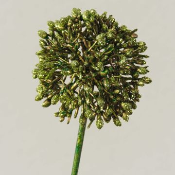 Allium artificial HELLA, con purpurina, verde-dorado, 45 cm, Ø 8 cm Allium artificial HELLA, con purpurina, verde-dorado, 45 cm, Ø 8 cm