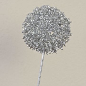 Allium artificial HELLA, con purpurina, plateado, 75 cm, Ø 11 cm Allium artificial HELLA, con purpurina, plateado, 75 cm, Ø 11 cm