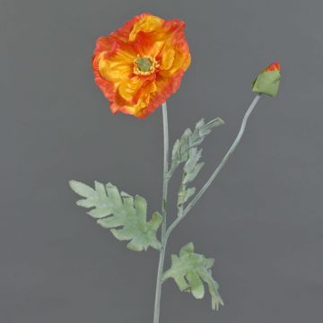 Amapola de plástico LISSIE, naranja, 70cm, Ø12cm
