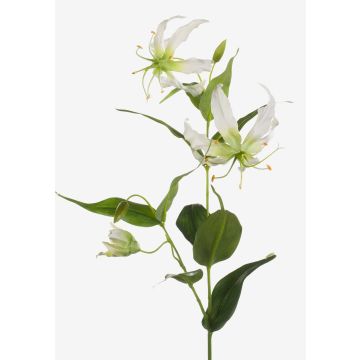 Flor textil Gloriosa FUJITA, verde crema, 80cm, Ø15cm