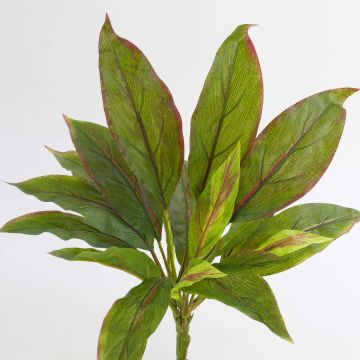 Cordiline de plástico VALDA con palo, verde-rojo, 30cm