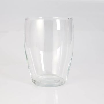 Redondo jarrón de cristal HENRY, transparente, 19cm, Ø13,5cm
