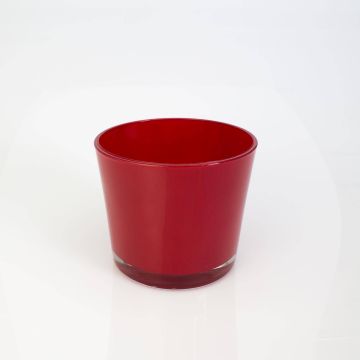 Maceta / Farol ALENA, rojo, 12,5cm, Ø14,5cm